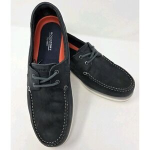 Rockport RM Southport Boat Shoes Trutech Men's Sz 10 Navy Blue Comfort Casual